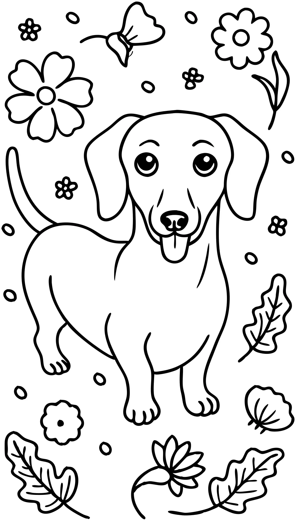 dachshund coloring page